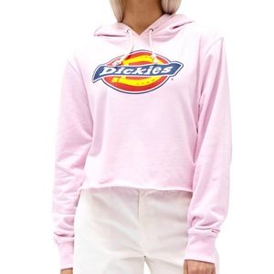 Pink Dickies cropped hoodie